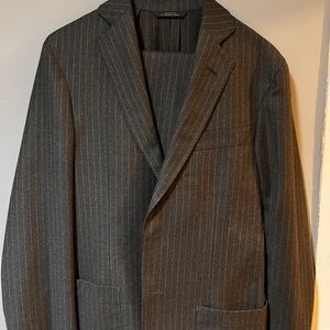 Italian Brooks Brothers Full Gray Stripe Suit
